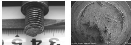 螺栓脆性斷裂形貌，螺栓脆性斷口形貌