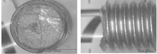 圖11-182 斷裂件斷口宏觀(guān)形貌 圖11-183斷裂件宏觀(guān)形貌